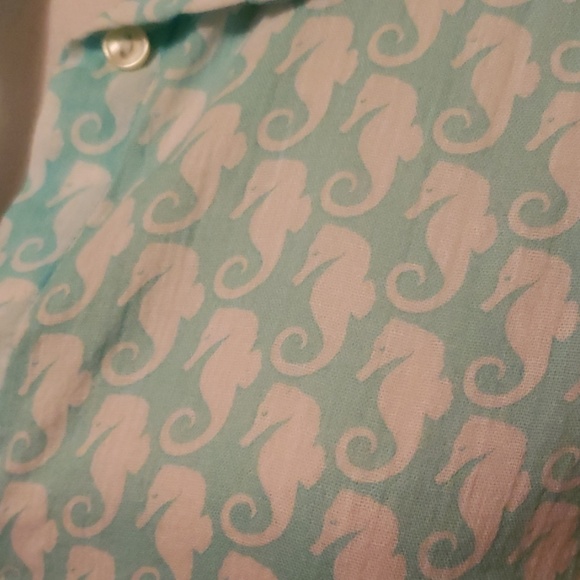 COPY - Talbots Seahorse Blouse - Picture 3 of 5